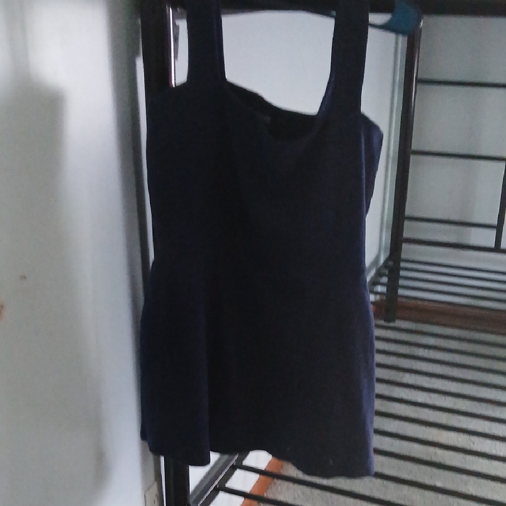 PINK Victoria's Secret Black Sleeveless Bustier Peplum Midi Dress - Picture 1 of 1